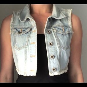 Jean Crop Vest